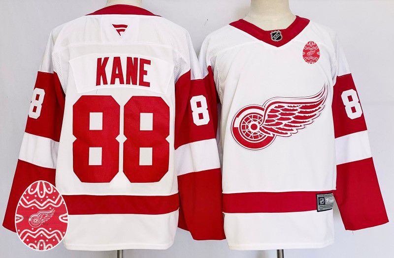 Men Detroit Red Wings #88 Kane White Fanatics 2025 NHL Jersey style 1